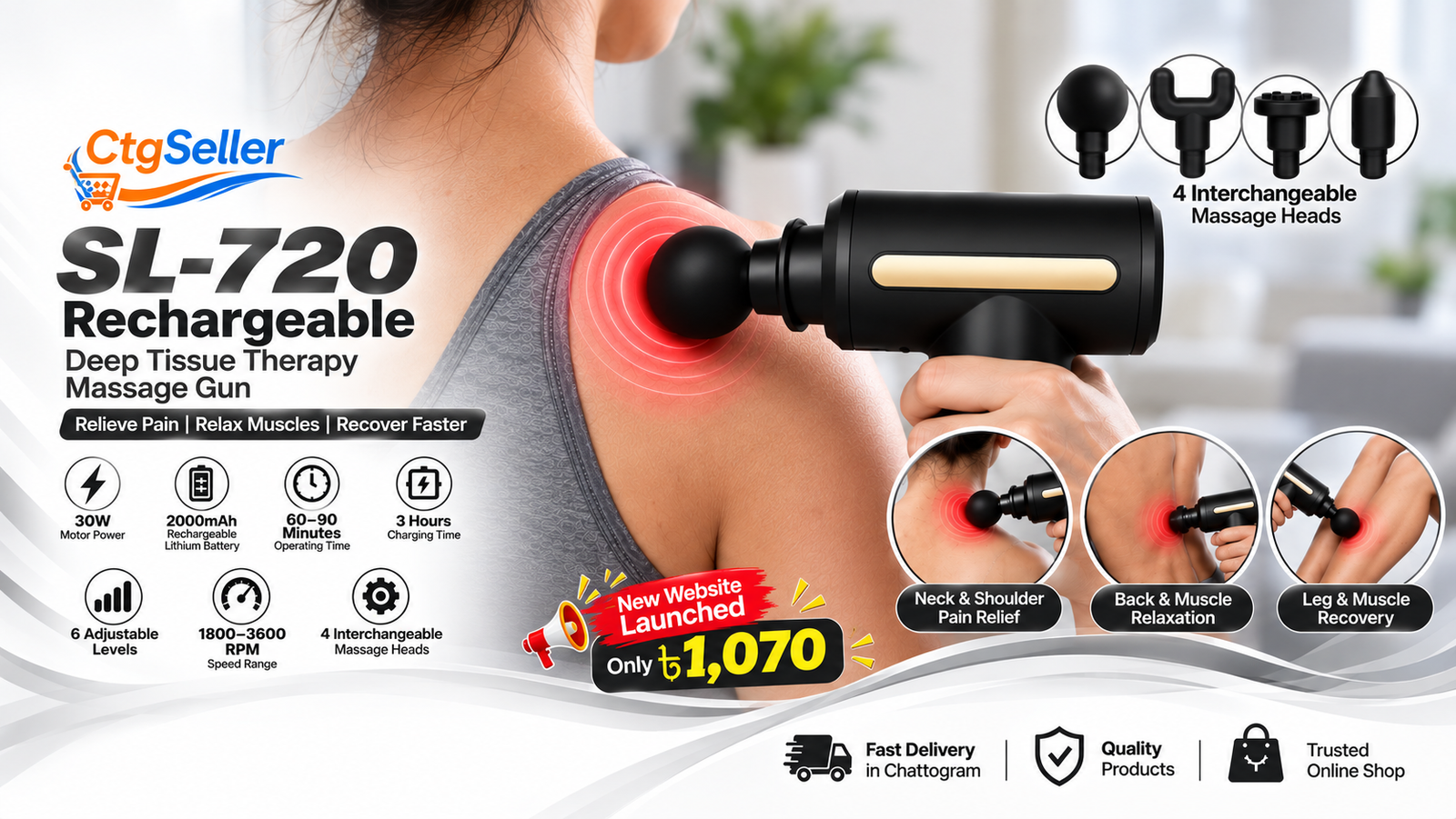 massage gun poster