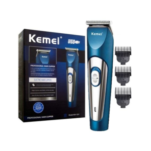 Kemei KM-1251 প্রফেশনাল হেয়ার ক্লিপার (USB রিচার্জেবল ট্রিমার, কম্ব সেটসহ)