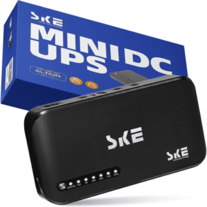 SKE Mini DC UPS (রাউটার ও ONU এর জন্য) 5V/9V/12V আউটপুটসহ হাই ক্যাপাসিটি ব্যাকআপ